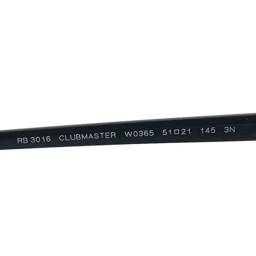 Ray-Ban Eyeglasses Frames RB3016 CLUBMASTER W0365 Black Gold Full Rim 51-21-145